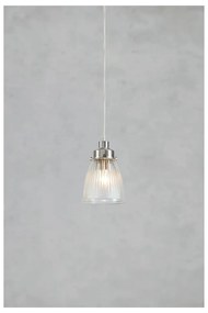 Závesné svietidlo v striebornej farbe so skleneným tienidlom ø 11 cm Bellis – Markslöjd