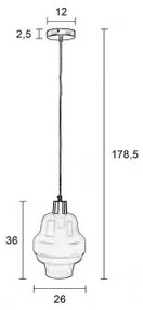 Závěsná lampa ROSE, blue White Label Living 5300133