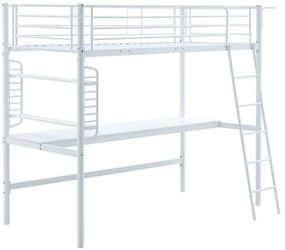 Poschodová posteľ so stolom Joliet 90 x 200 cm, biela