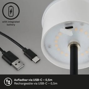 Brilo - LED nabíjateľná dotyková stolná lampa KIKI LED/2,6W/5V IP44 2600 mAh čierna