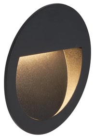 Moderné zapustené nástenné svietidlo čierne vrátane LED IP65 - Gem