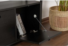 Čierny matný konzolový stolík 29,5x120 cm Solace – Kalune Design