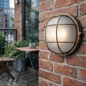 Priemyselná vonkajšia nástenná lampa staroružová IP44 - Hanneke
