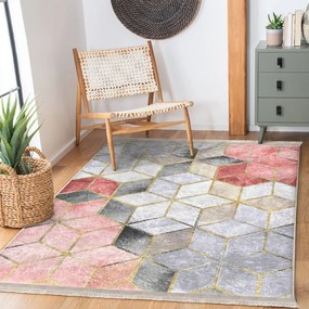 Sivo-ružový prateľný koberec 160x230 cm – Mila Home