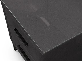 Nočný stolík s 2 zásuvkami Joy, grafitovo šedá látka