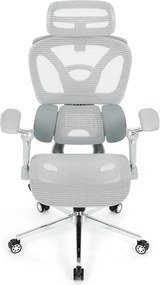 Kancelárska ergonomická stolička PORTE II — sieťovina, sivá