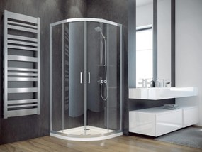 Besco Štvrťkruhový sprchový kút MODERN 190 HR 80x80 (90x90), výška 190 cm - bez vaničky BESCO-Rozmery: 90x90, BESCO-Profily: profily: chróm, výplň: m…