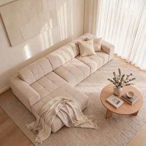 Béžová rohová pohovka (ľavý roh) Chicago – Cosmopolitan Design