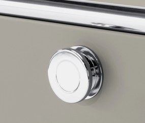 Nízky kovový stolík »CN3« s 3 výklopnými priečinkami, svetlosivý