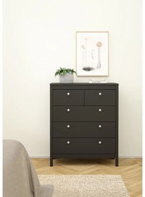 Čierna vysoká komoda 82x99 cm Madrid – Tvilum