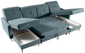 Sedacia súprava Scandi New U, modrá (diosa 75)
