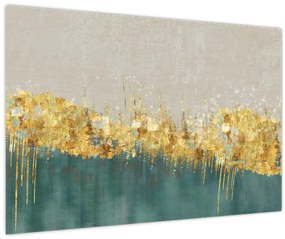 Obraz - Textúra so zlatým dekorom (90x60 cm)