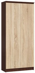 Policová skriňa Rainer II (wenge + dub sonoma). Akcia -17%. Vlastná spoľahlivá doprava až k Vám domov. 1069817