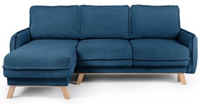 Variabilná modrá menčestrová rozkladacia rohová pohovka Tori – Bonami Selection