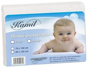 Bellatex Detské froté prestieradlo, biela, 70 x 140 cm