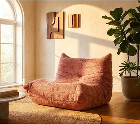 Ružový sedací vak z textílie buklé Mask – Mauro Ferretti