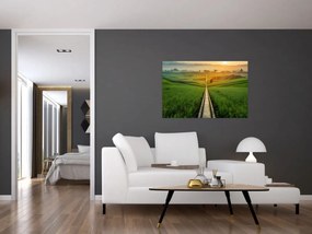 Obraz - Východ slnka nad údolím (90x60 cm)
