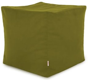 Taburetka Cubo zelená plyš