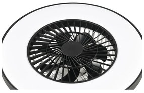 Matne čierne LED stropné svietidlo Halmstad – Trio