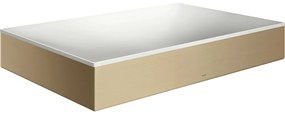 AXOR Suite Basins &amp; Bathtub obdĺžniková umývadlová misa bez otvoru, bez prepadu, 600 x 400 mm, matná biela, rám kartáčovaný bronz, 42004140