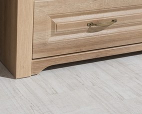 Široká vysoká vitrína Atik, dub riviera