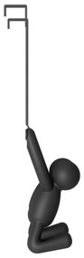 Čierny plastový vešiak na dvere 22 cm Buddy - Umbra