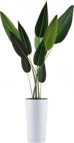 PLASTOVÝ KVETINÁČ URBANIKA RIFLO 25,5X46,5 CM+19,5X36,5 CM BIELA