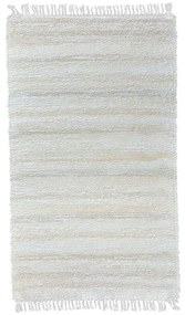 Ručne tkaný bavlnený koberec Milan B 0,85/1,5 biela