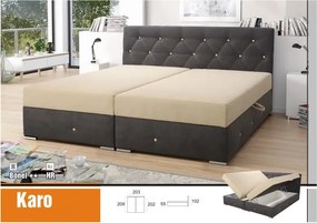 Čalúnená postel KARO, 200x180 Šedá - vogue 14