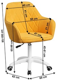 Kancelárska stolička Senta (žltá). Vlastná spoľahlivá doprava až k Vám domov. 1033939