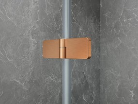 Polysan Polysan, GLOBE COPPER MATT štvorcová sprchová zástena 800x800mm, číre sklo, pravé, GB1080-3215RPG