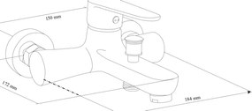 Mexen Kama vaňová sada DS75, chróm - 72503DS75-00