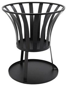 Prenosné ohnisko na drevo s roštom čierna