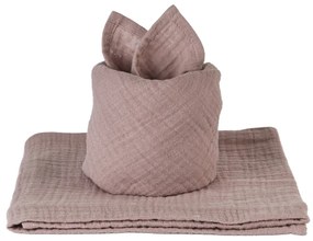 Mušelínová plienka z organickej bavlny mauve 70×70 cm