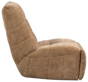 Svetlohnedé polohovacie menčestrové relaxačné kreslo Hein – WOOOD