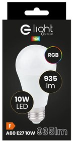 LED žiarovka E27 RGB 10w 935 lm s ovládačom