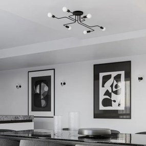 Sollux SL.1445 - Nástenná lampa VECTOR 1xE27/15W/230V čierna