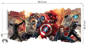 Samolepka na stenu "Avengers" 90x46 cm