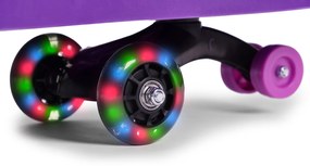 Detské odrážadlo s LED kolesami fialové, ECOTOYS