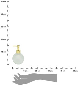 Dávkovač mydla Globe, biela/so zlatými prvkami, 400 ml