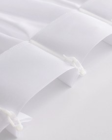 Záclona so systémom FLEX (dvojité spony flex) farba produktu biela látka polopriehľadný, lesklá