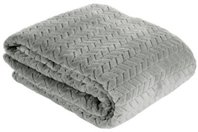 Jemná deka CINDY s reliéfnym vzorom - oceľová