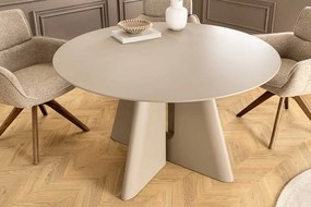 Okrúhly jedálenský stôl Yenibeth 120 cm sivo-béžový