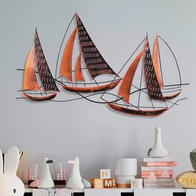 Nástenná kovová dekorácia Barbaros 3 medená