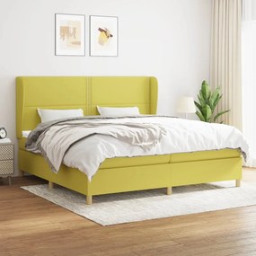 Boxspring posteľ s matracom zelená 200x200 cm látka 3128476