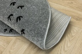 Koberec Lima M133A svetlosivý / čierny kruh