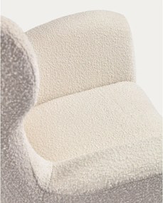 Biele kreslo z textílie buklé Patio – Kave Home