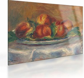 Sklenený obraz - Auguste Renoir, Peaches on a  Plate, reprodukcia (70x50 cm)