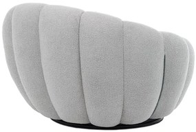 BONTEC Otočné kreslo, sivá látka, AK-341 GREY2 Farba: Biela