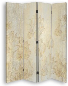 Gario Paraván Zlaté kvety Rozmery: 145 x 170 cm, Prevedenie: Klasický paraván